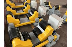 China 10000lbs self aligning welding rollers with large width PU wheels supplier