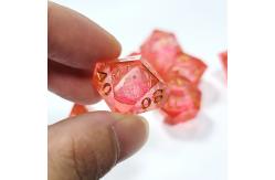China Light Red Crystal Resin Polyhedral Dice Tasteless Non Toxic supplier