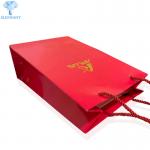 OEM Logo Kraft Paper Shopping Bags With Handles Bulk Matt Varnish for sale