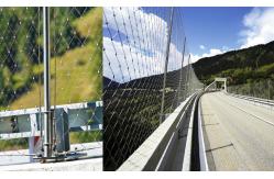 China Bridge Balustrade Stainless Steel Rope Mesh , Cable Mesh Netting Ferrule / Knotted supplier