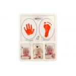 Wood Craft Box Baby Hand And Footprint Photo Frame For Newborn Souvenir Gifts for sale