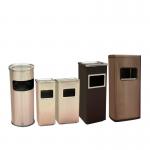 Elevator Entrance Corridor Barrel Hotel Lobby Smoke-extinguishing Stainless Steel Trash Can Stainless Steel Outdoor Trash Bin for sale
