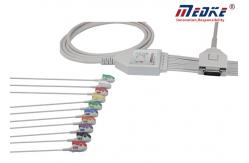 China Distal DB15pin TPU Shielded Fukuda Me KP-500 EKG Cable supplier