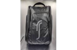 China Black Polyester Racket Sports Bag With Shoe Compartment supplier