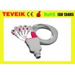 Medical disposable ecg leadwires, disposable 5 leads ecg cable with clip IEC for patient monitor for sale