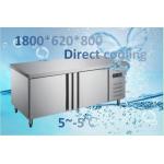 Easy Maintenance Commercial Restaurant Freezer 430L 220V 2 Door Counter Freezer for sale