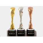 Irregular Shape Metal Trophy Cup Art Collectible Use Three Colors Available for sale