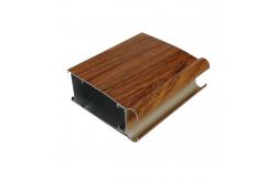 China Elm Wood Grain Transfer Printing T8 Aluminium Door Profiles supplier