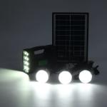 12PCS SMD LED 3W 4W 5W Indoor Solar Lighting Kit With	4Ah Lead Acid Batttery for sale