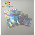 Plastic Stand Up Cosmetic Packaging Bag Hologram Zipper Packing Customized Size for sale