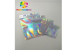 China Plastic Stand Up Cosmetic Packaging Bag Hologram Zipper Packing Customized Size supplier