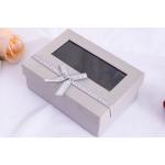 Valentine's Day Gift Custom Paper Packaging Box Velvet Flower Transparent Window for sale