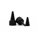20mm PP Plastic Black Long Nozzle Cap 18mm Twist Top Cap For Screw Bottles for sale
