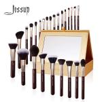 Jessup 25pcs Pro Makeup Brushes Set Zinfandel Color With Cosmetic Box for sale