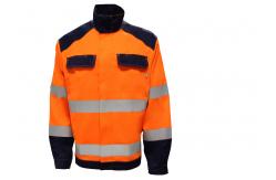 China Sattin Woven Orange 250GSM Reflective Jacket Retro 3M Strip 9910 supplier