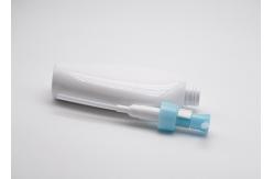 China 200ml White And Transparent Plastic Spray Lotion Bottle With Blue Pump supplier