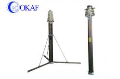 China Portable Aluminum Alloy Pneumatic Telescopic Antenna Mast 18M Max Load 70KG supplier