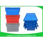 Turnover Logistics Opaque Plastic Attached Lid Containers For Foods , Textile for sale