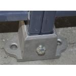 Aluminum Floor Fence Post Sockets For Security Mesh Partitions Abrasion Resistance