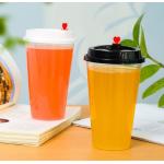 Milkshake Juice Tea PP Disposable Plastic Cups Custom Printing Vasos 16oz 500ml for sale