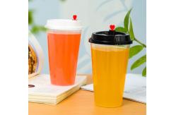 China Milkshake Juice Tea PP Disposable Plastic Cups Custom Printing Vasos 16oz 500ml supplier