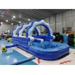 Commercial Inflatable Slip Slide Inflatable Water Double Slides For Outdoor for sale