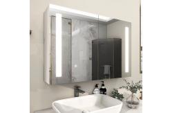 China Wall Mounting Round LED Mirror Cabinet Customizable Adjustable Lighting supplier