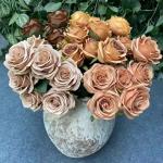 Single 9-flower Simulated Rose Bouquet with Artificial Rose Branches for Wedding Decoration and Photography Props for sale