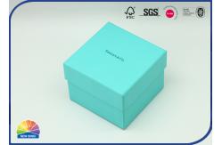 China Cyan Cubic Specialty Paper Present Box Two Pieces Set 1c Print supplier