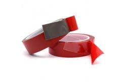 China 1mm Double Sided Adhesive Tape Clear Mounting Tape Red Mopp Liner supplier