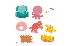 China A5 Size Carton Characters Sticker Paper Sheet For Kids supplier