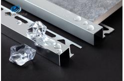 China OEM 6063 Aluminium Tile Trim Chrome Square Edge 8mm 2.5m Length supplier