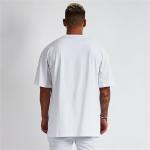 O Neck Men Blank T Shirt Custom Cotton Loose Drop Shoulder