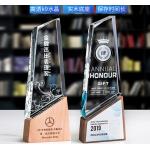 Individualized Custom Resin Trophies Crystal And Solid Wood Combination Trophy