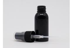 China 20mm Black Refillable Plastic Spray Bottles Empty PET Bottle With Black Mist Pump supplier