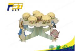 China Durable Cardboard Three Tier Cake Stand , Cardboard Cupcake Display Stands supplier