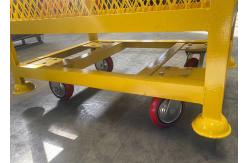 China Rigid Mesh Stackable Steel Stillages Warehouse Cage Trolley With Wheels supplier