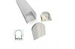 China 45mm Half Circle LED Aluminium Profile Linear Lighting Strip 180 Degree supplier