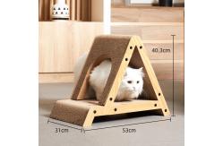 China Running Climbing Cat Corrugated Scratcher Triangle Cardboard Cat Scratcher supplier