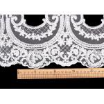 Custom Floral Applique Embroidered Lace Trim Polyester On Nylon Mesh