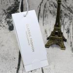 Custom Clothing T Shirt Hang Tags White Color Fashionable Square Shape for sale