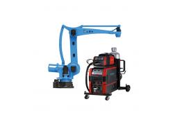 China 6 Axis Industrial Robot Arm With MAG MIG Welding Machine And Gun supplier