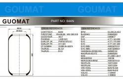 China 1R1A390295 FIRESTONE Bus Air Spring GOODYEAR 8017 For NEOPLAN 100110300 supplier