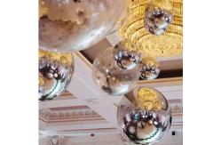 China PVC Sphere Inflatable Mirror Ball Floating Silver Holiday Nightclub supplier