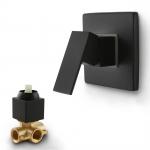 Chrome Matte Black Square Shower Handle Pressure Balanced 1/2 In Rough In Valve Trim Kit for sale