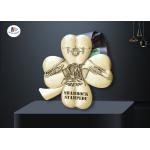 Flower Shape Custom Award Medals Antique Gold No Colors With Sublimated Ribbon for sale