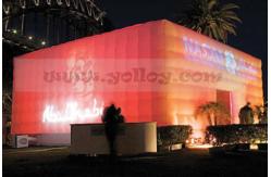 China LED solar power tent inflatable cube  tent supplier