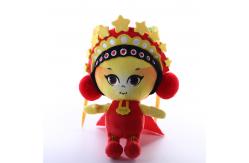 China 35cm Red Chinese Opera Figures Doll Plush Toys ISO9001 supplier