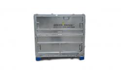 China Half Drop Gate Stainless Steel Totes Metal IBC Tank Easy To Move supplier