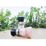 Adjustable Grinding Head Salt Pepper Grinder With Condiment Transparent Glass Bottle 80ml Capacity for sale
